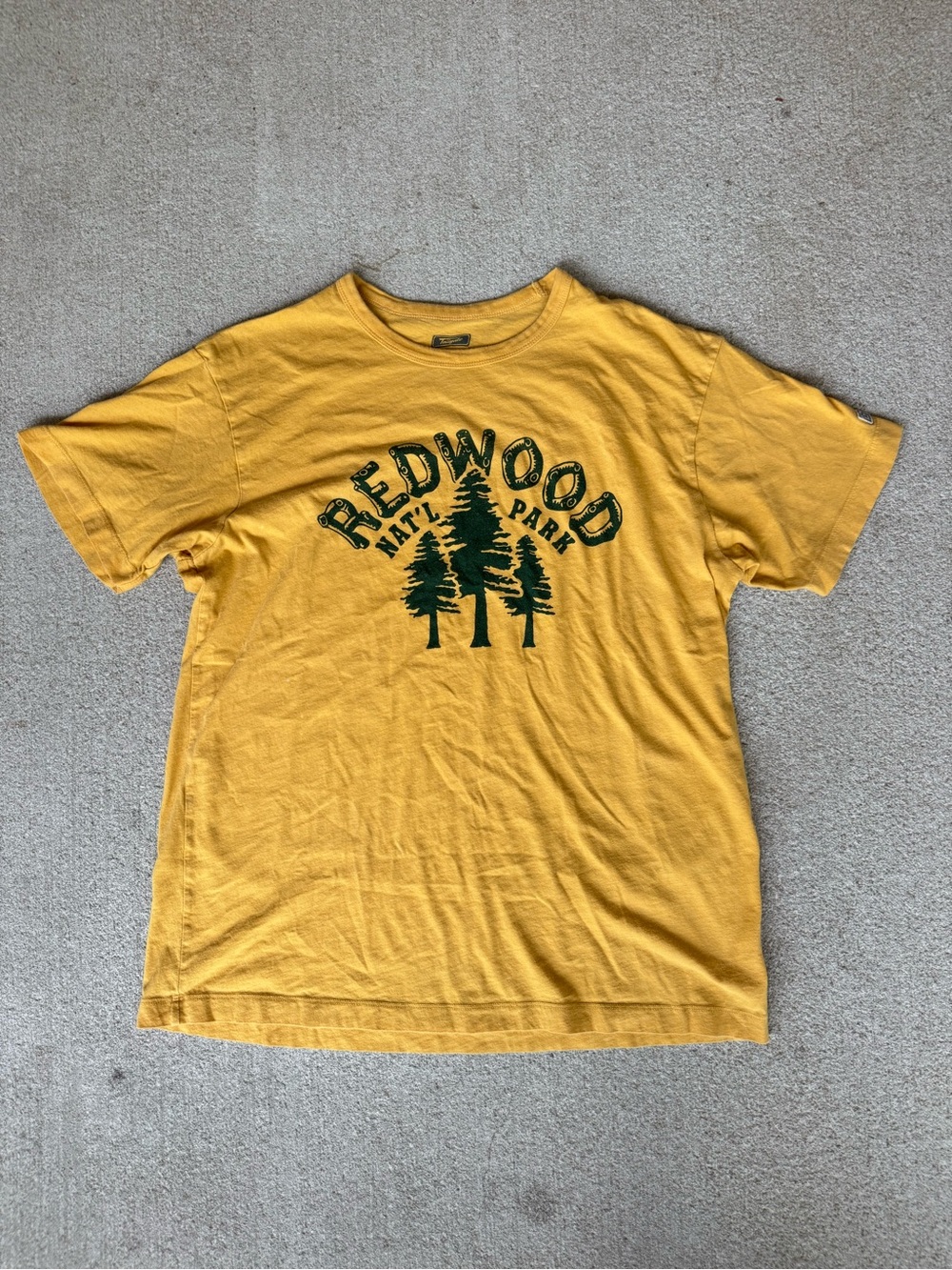 Unisex Redwood Nat’l Park Graphic Short Sleeve Tee - Mustard - Picture 3 of 7